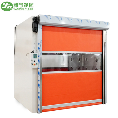Ce Auto Door Cleanroom Air Shower 2,6kw 380v PVC Porta de Obturador Relógio Rápido