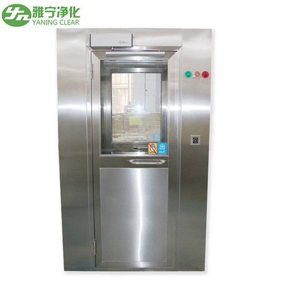 Chuveiro de ar para sala limpa de fábrica YANING Chuveiro de ar de aço inoxidável com porta giratória única