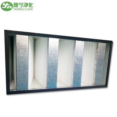Filtro galvanizado do banco filtro/V HEPA de Mini Pleat HEPA do quadro para o quarto desinfetado