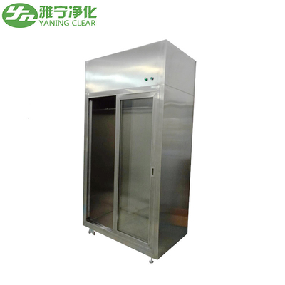 Porta deslizante HEPA guarda-roupa de aço inoxidável armário laminar de fluxo de ar de vestuário para lojas de alimentos e bebidas