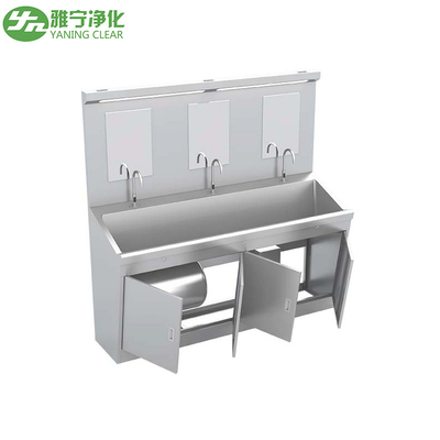 YANING Pia de Lavagem de Mãos Multifuncional de Laboratório em Aço Inoxidável com Estação de Esfregão Livre