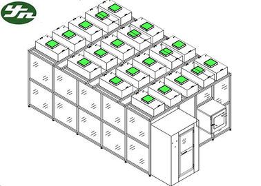 Salas de limpeza verticais modulares personalizadas do quadro SS304 do ISO 5 para a indústria do instrumento de precisão em Portugal