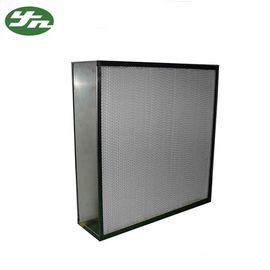 Filtro de ar profundo H10 do plissado HEPA - H14 galvanizou a armação de aço para o quarto desinfetado