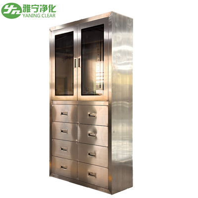 Cabine médico de aço inoxidável de porta de vidro para indústria farmacêutica