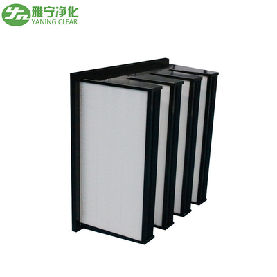 Quadro plástico/galvanizado do design compacto médio do filtro de ar do banco da eficiência V,
