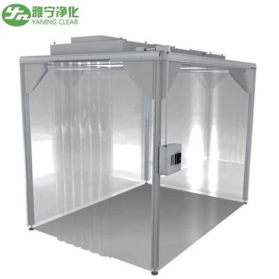 YANING GMP Modular Livre de Poeira Fluxo de Ar Laminar Cabine Limpa Portátil com Parede Flexível Sala Limpa