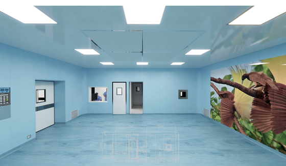 YANING Tecto de fluxo de ar laminar cirúrgico com filtração HEPA H14 e controle inteligente PLC para limpeza ISO classe 5