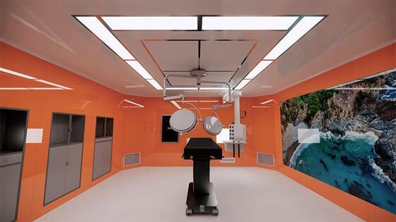 Painel de Parede para Sala de Cirurgia com Revestimento Anticorrosivo e Antibacteriano, com Lavagem e Design Integrado Sem Emendas Resistente a Produtos Químicos